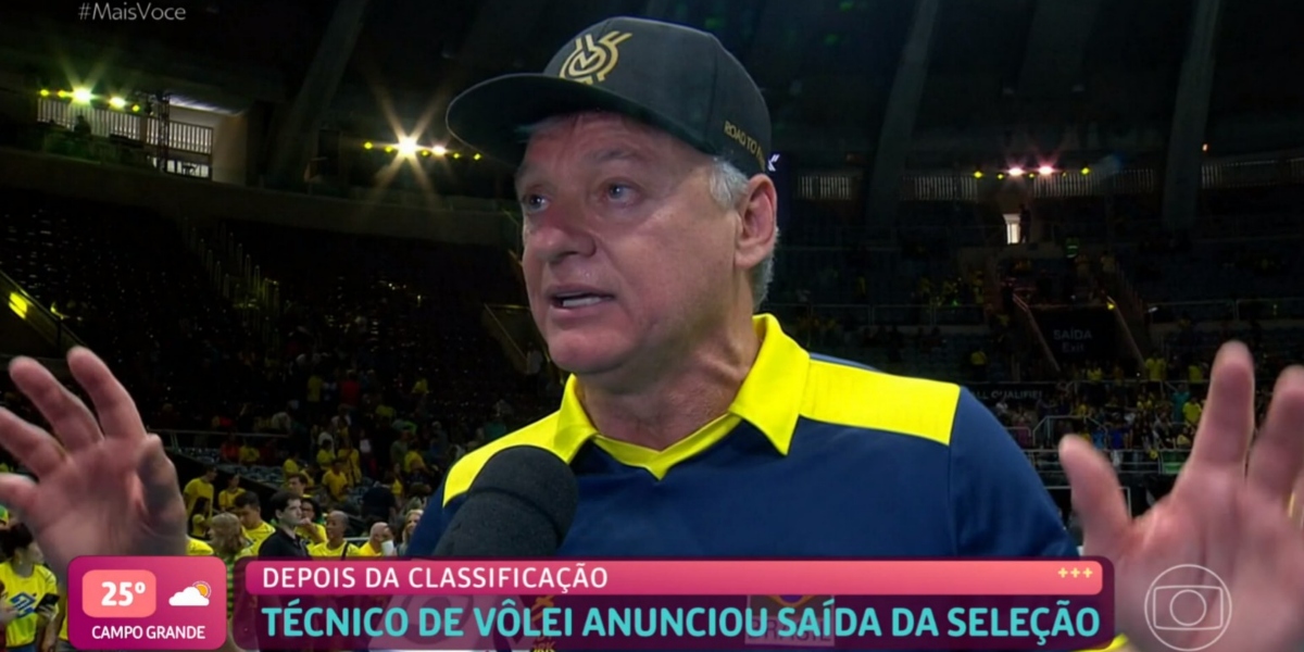 Técnico Renan Dal Zotto pediu demissão Seleção Brasileira Masculina de Vôlei (Foto: Reprodução/TV Globo)