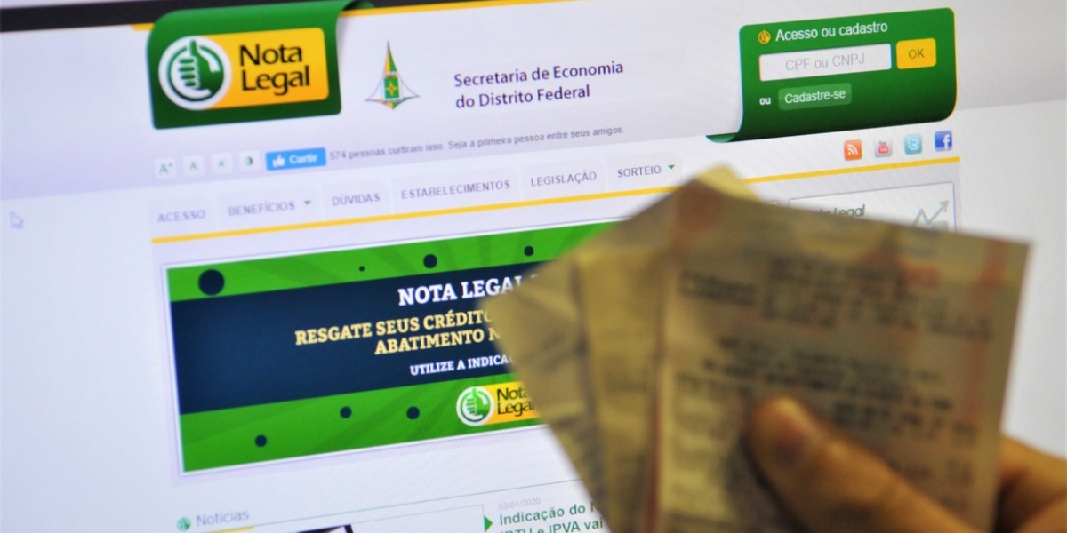 É possível participar de sorteios com número do documento na nota fiscal (Foto: Agência Brasília)