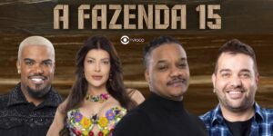 Tonzão, Jaquelline, Laranjinha e Sander estão na roça (Foto: Reprodução / Record TV / Montagem TV Foco)