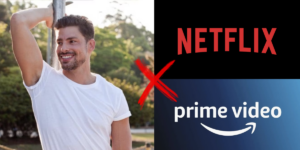 Cauã Reymond, logo da Netflix e Amazon Prime (Reprodução/Montagem TV Foco)