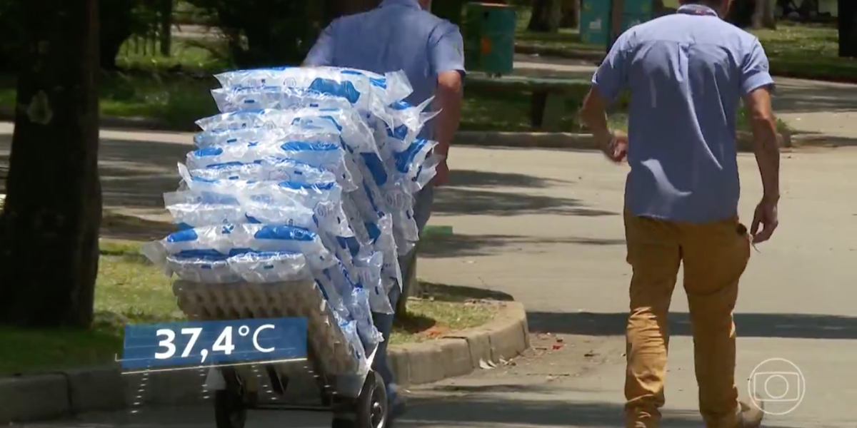 Dia mais quente do ano em São Paulo (Reprodução/Globo)