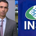 César Tralli faz anúncio de nova lei do INSS (Reprodução/Montagem TV Foco)