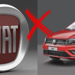 Logo da Fiat e Gol da Volkswagen (Reprodução/Montagem TV Foco)