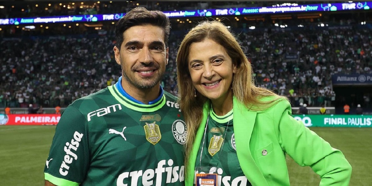 Abel Ferreira e Leila Pereira (Foto: Reprodução/ Internet)