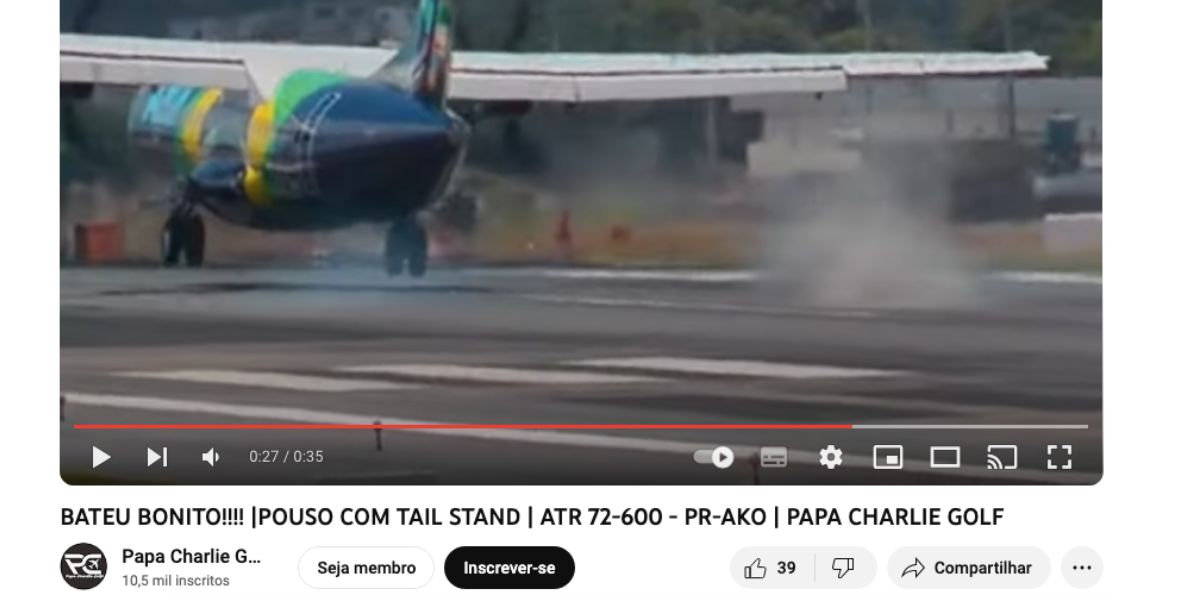 Avião da Azul (Foto: Reprodução / YouTube Papa Charlie Golf)