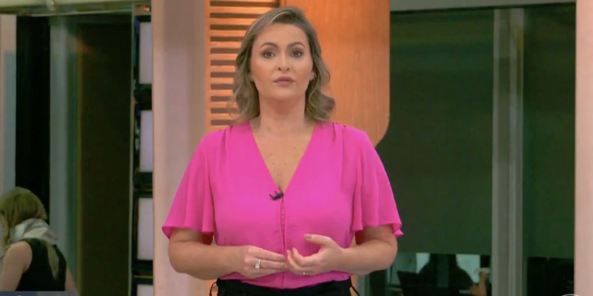 Ana Paula Campos no Hora 1 (Foto: Reprodução / Globo)