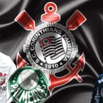 Augusto Melo, Leila e bandeira do Corinthians e do Palmeiras - Foto Reprodução Internet