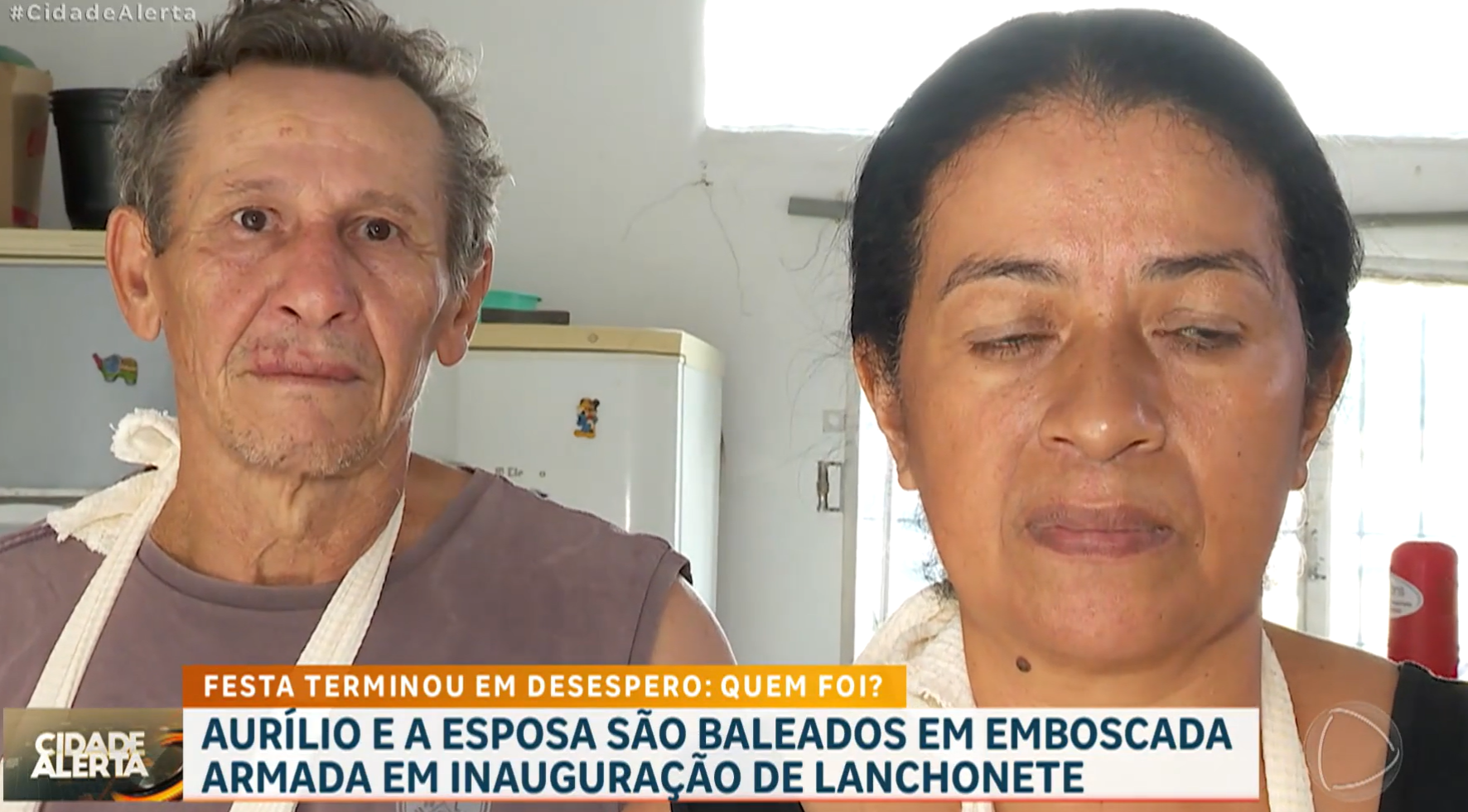 Aurílio e sua esposa (Foto: Reprodução, Cidade Alerta, Record)