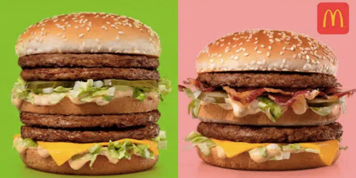 Big Msc Duplo e Big Mac Bacon (Fotos: Reproduções / site oficial da marca) 