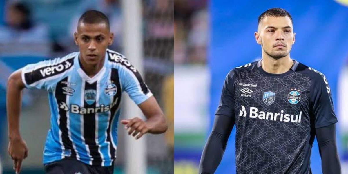 Bruno Alves e Gabriel Grando, do Grêmio (Foto - Montagem TV Foco)