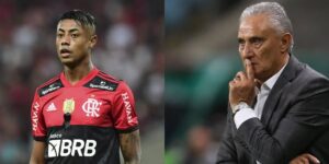 Bruno Henrique e Tite, do Flamengo (Foto - Montagem TV Foco)