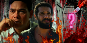 Tadeu e Ramiro confessam dois crimes brutais em Terra e Paixão, novela da Globo (Foto Reprodução/Montagem/Tv Foco)