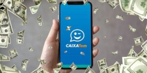 Celular com aplicativo do Caixa tem aberto - Foto Reprodução Internet