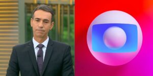 César Tralli e logo da Globo - Foto Reprodução Internet