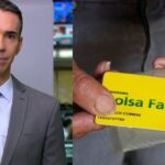 César Tralli e no JH e cartão do Bolsa família - Foto Reprodução Internet