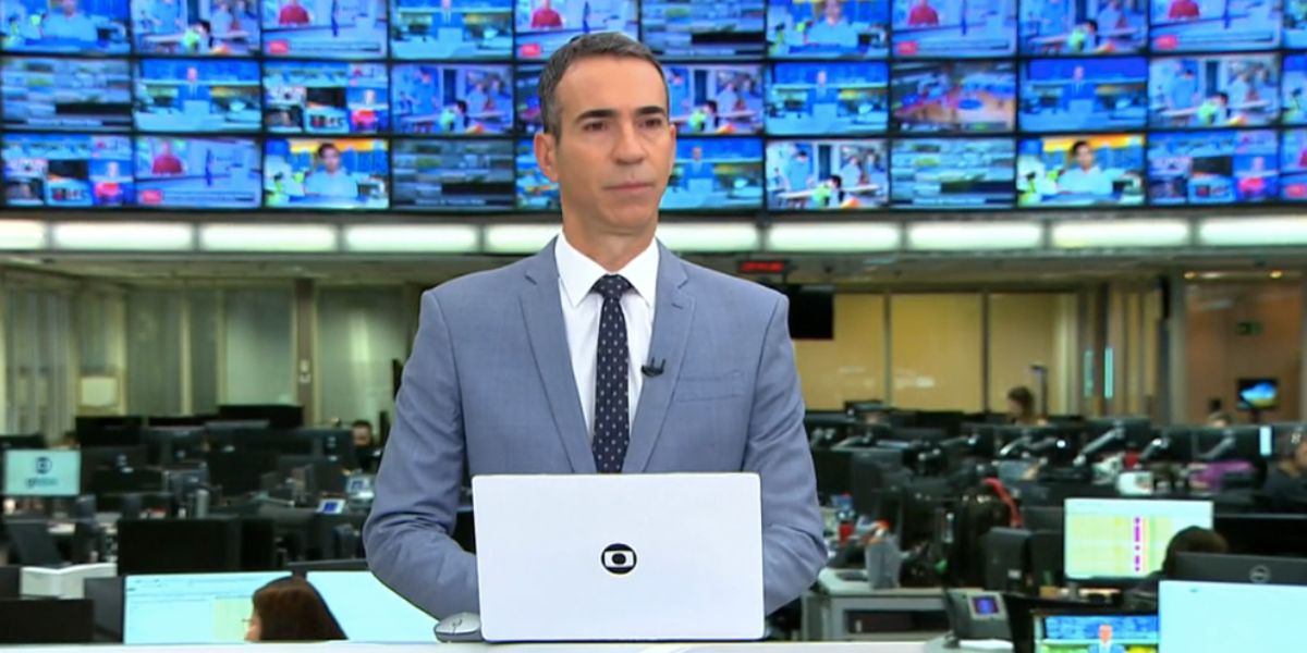 César Tralli no Jornal Hoje (Foto: Reprodução / Rede Globo)