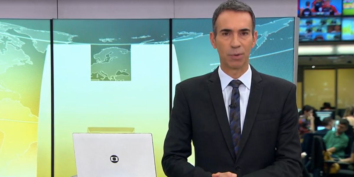 César Tralli no Jornal Hoje (Foto: Reprodução / Globo)