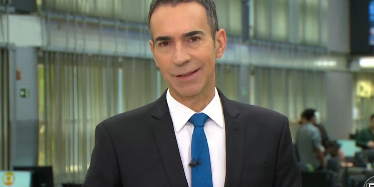 César Tralli no Jornal Hoje (Foto: Reprodução / Rede Globo)