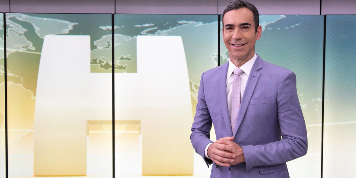 Jornalista César Tralli no Jornal Hoje (Foto: Reprodução, Globo)