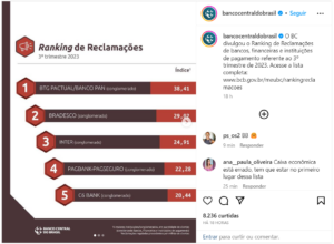 Comunicado do Banco Central - Foto Instagram