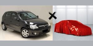 Corsa e carro coberto - Foto Reprodução Internet