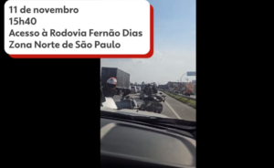 Tentativa de assalto a policial militar na Rodovia Presidente Dutra, em Guarulhos - Foto G1