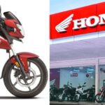 Moto da honda e loja - montagem: Tv foco