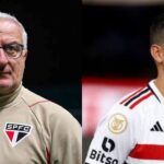 Dorival e James Rodríguez do São Paulo (Foto - Montagem TV Foco)