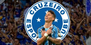 Ferreirinha e escudo do Cruzeiro (Foto - Montagem TV Foco)