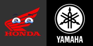 Honda com lágrimas e Yamaha - (Reprodução: Internet)