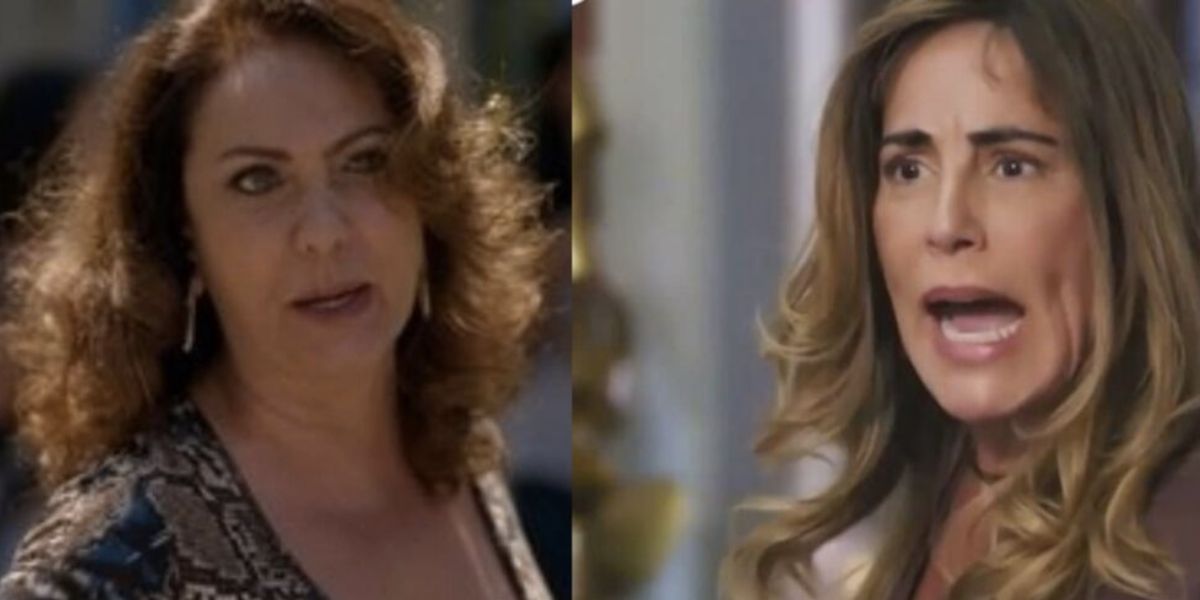 Agatha (Eliane Giardini) e Irene (Gloria Pires) em Terra e Paixão (Foto: Reprodução / Globo)