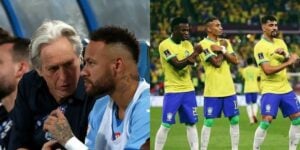 Jorge Jesus, Neymar e craques da seleção brasileira (Foto - Montagem TV Foco)