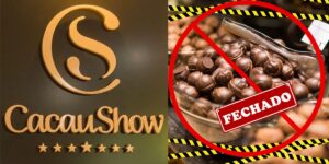 Logo da Cacau Show e chocolates vencidos - Foto Reprodução Internet