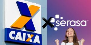 Logo da Caixa e da Serasa - Foto Reprodução Internet