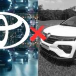 Logo da Toyota e o Renault Kwid - Foto Reprodução Internet