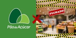 Logo do Pão de Açúcar e mercado fechado - Foto Reprodução Internet