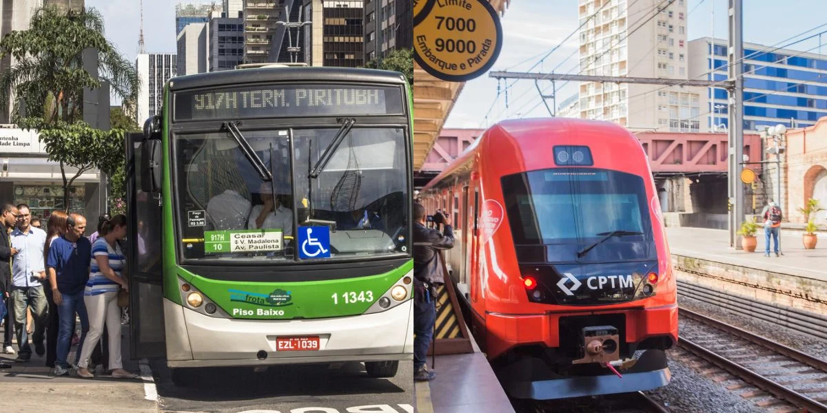 Metrô e ônibus de São Paulo - Foto: Reprodução/Internet