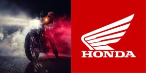 Moto fora de linha e logo da Honda - Foto Reprodução Internet