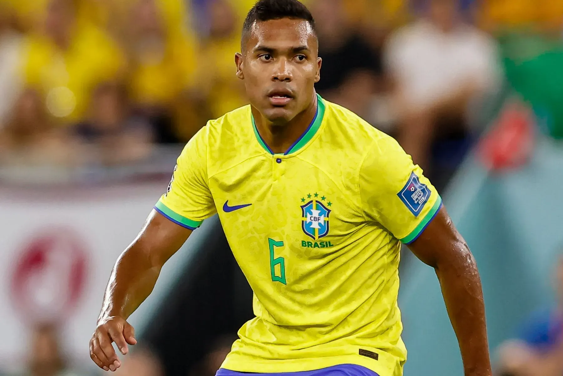 O lateral-esquerdo Alex Sandro, da Juventus jogando na seleção brasileira - Foto Reprodução Internet