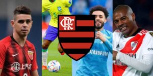 Oscar, AlexSandro, Claudinho, De La Cruz e Flamengo (Reprodução - Internet)