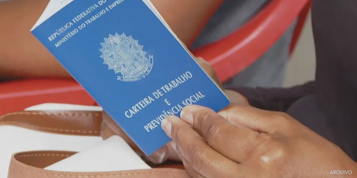 Pessoa segurando carteira de trabalho (Foto: Reprodução / Jornal Hoje da Globo)