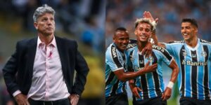 Renato Gaúcho e craques do Grêmio (Foto - Montagem TV Foco)