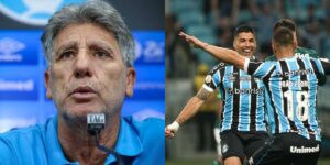 Renato Gaúcho e craques do Grêmio (Foto - Montagem TV Foco)