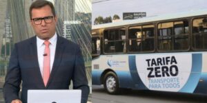 Rodrigo Bocardi no Bom Dia São Paulo e ônibus (Fotos: Reproduções / Globo / Internet)