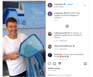 Rodrigo Faro faz vídeo em alusão a sua possível ida para a Globo- Foto Reprodução Instagram