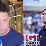 Ronaldo e o treinador Zé Ricardo (Foto - Montagem TV Foco)