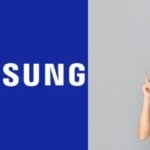 Samsung e mulher segurando aparelho celular - (Reprodução Internet)