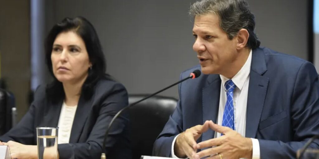 Simone Tebet e Fernando Haddad (Foto: Reprodução / Ton Molina/Agência O Globo)