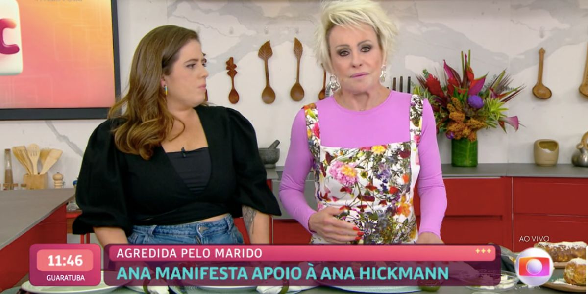 Tati Machado e Ana Maria no Mais Você (Foto: Reprodução / Globo)