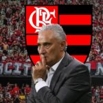 Tite e escudo do Flamengo (Foto - Montagem TV Foco)